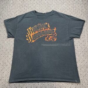 Vintage 2009 Harley-Davidson Nashville Flame T-Shirt Distressed Thrashed Mens XL